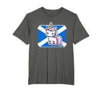 Adorable Scottish Banner Fan Scotland Flag Unicorn Cute T-Shirt