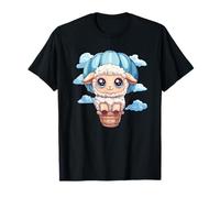 Adorable Sheep In Hot Air Balloon Clouds T-Shirt