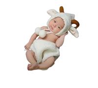 Adorable Sheep Shaped Baby Photo Suit Costume in White Cloth