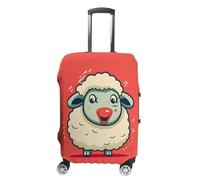Adorable Sheep Suitcase Covers Luggage Protector - Travel Elastic Baggage Case Protective, Washable Anti-scratch Large Suit Case Cover for Suitcases Fits 19-32 Inch Luggages, white, XL, Flower and