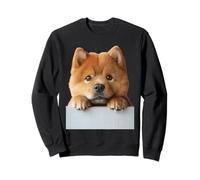 Adorable Shiba Inu Puppy Peeking Dog Lover Sweatshirt