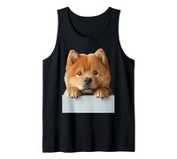Adorable Shiba Inu Puppy Peeking Dog Lover Tank Top