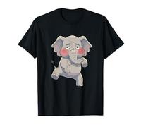 Adorable Shy Blushing Elephant Cartoon for Kids T-Shirt