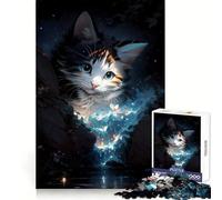 Adorable Silly Fluffy Cat Jigsaw Puzzles 1000 Pieces for Teenagers Sharp Logic Stress Less Family Pastime Furniture Decor (50x75cm)