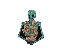 Adorable Skeleton Cats Brooch Lightweight Alloy Pin Creative Cartoon Design For Daily Wear Costume Parties Unique Cats Skull Design Pin