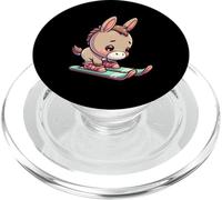 Adorable Ski Donkey Chibi Snow Mountain Winter PopSockets PopGrip for MagSafe