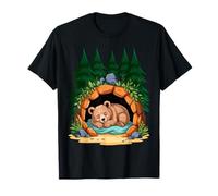 Adorable Sleeping Bear Cub in Cave Forest Animal T-Shirt