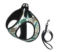Adorable Sloth Print Dog Harness Small Sized And Leash Set, Step In Soft Light Puppy Vest Breathable Mesh Pet Harness