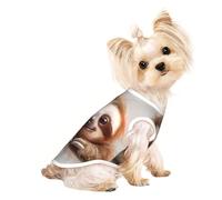 Adorable Sloth Print Dog Shirt Summer Pet T-Shirts Stretchy Cats Dogs Tee Shirt Sleeveless Tank Top Dog Vest