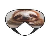 Adorable sloth print eye mask, soft and breathable, suitable for nap, travel and night sleep