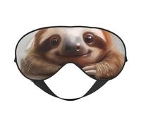 Adorable Sloth Print Sleep Mask Silk-Like Eye Mask Sleeping Eye Mask for Women Men for Travel Sleep Relaxation