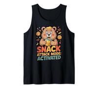 Adorable Snack Attack Bear Animal Pun Tank Top