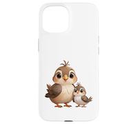 Adorable Sparrow Chick and Mother Bird Art Case for iPhone 15