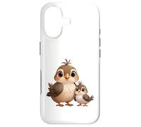 Adorable Sparrow Chick and Mother Bird Art Case for iPhone 17