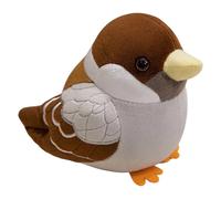 Adorable Sparrow Plush - 6 Inch Stuffed Bird, Realistic Chubby Design | Cute Little Bird Doll for Kids Adults Home Living Room Dorm Birthday Christmas Comforts