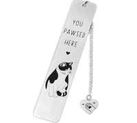 Adorable Stainless Steel Cow Cat Bookmark, Charming Cat Book Mark, Creative Reading Accessories, Playful Cute Cat Bookmarks for Women, Slim Metal Book Mark for Daily Reading Journals Novels(Style-C)