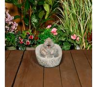Adorable Stone Cast Bathing Hedgehog Garden Ornament