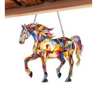 Adorable Sun Catcher Ornament, Horse Sun Catcher, Acrylic Horse Shape Hangings Pendants, Rainbow Maker Decorative Memorial Ornament, Acrylic Rainbow Maker Walls, Porches, Balconies