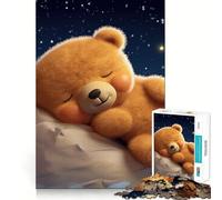 Adorable Teddy Bear 1000 Piece Jigsaw Puzzles Logic Play DownTime Game Family Enjoyable Xmas Santa Gift (38x52cm)