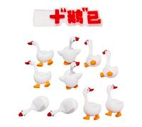 Adorable Tiny Geese Cake Ornament Rubber Geese for Parties Lovely Waterfowl Cake Leader