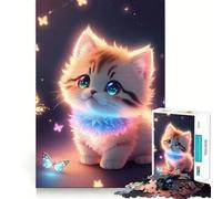 Adorable Tiny Kitten 1000 Piece Jigsaw Puzzle for Adults Logic Play Smooth Thick Family Enjoyable Home Art (38x52cm)