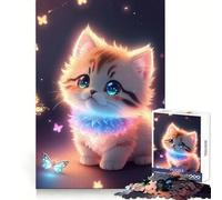 Adorable Tiny Kitten 1000 Piece Jigsaw Puzzles for Teenagers Jigsaw Skill Play Firm Edge Home Fun Santa Gift (38x26cm)