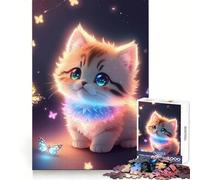 Adorable Tiny Kitten 1000 Pieces Puzzles for Adults Relax Game Tension Relief Fun Challenge Birthday Surprise (50x75cm)