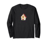 Adorable tiny owl demon in a cute bird house Long Sleeve T-Shirt