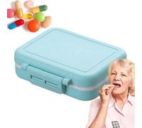 Adorable Travel Pill Organizer - Pill Box Pill Dispenser for Travel | Compact Medicine Case with 3 Compartments | Weekly Pill Holder Daily, Portable Daily Supplement Box for Fish Oil