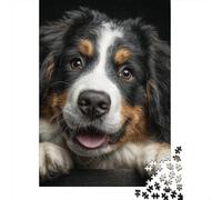 Adorable Tri-Color Puppy Jigsaw Puzzles Puzzles for Adults Kids. 1000 Piece Impossible Challenge Toy Educational Game Home Decoration for Adults& Kids Age 14 Years Up 52x38cm/1000pcs