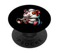 Adorable Trumpet Hamster Music Lover PopSockets Adhesive PopGrip