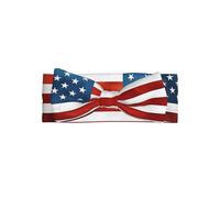Adorable Vintage American USA Flag Print Baby Bow Headband – Cute Delicate Hairband – Soft Stretchy Princess Headbands