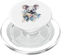 Adorable Watercolor Koala with Eucalyptus Floral Bouquet PopSockets PopGrip for MagSafe