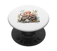 Adorable Watercolor Octopus Marine Life Art PopSockets Adhesive PopGrip