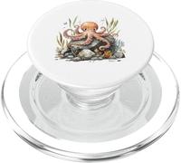 Adorable Watercolor Octopus Marine Life Art PopSockets PopGrip for MagSafe