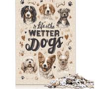 Adorable Wet Dog Compilation Jigsaw Puzzles 300 Pieces for Adults | Puzzles | 300 Piece Puzzle Educational Games Home Decoration Puzzle 300pcs (40x28cm)