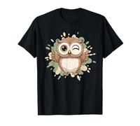 Adorable Winking Owl Cute Kawaii Night Bird T-Shirt