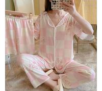 Adorable Womens Sleepwear Three Piece Pajama Set Featuring a Stylish Top, Comfortable Shorts, and Long Pants (XL Pink1)
