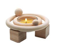 Adorable Wood Candle Holder, Solar System Candlestick, Wooden Candle Stick, Wooden Tea Light Holder Candlestick, Yoga Candle Holder, Wood Candle Stick Holder Candle Holder for Living Room, Bedroom