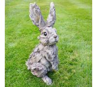 Adorable Wood Effect Rabbit Garden Ornament