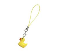 Adorable Yellow Phone Chain, Easy to Install Animal Pendant Keychain, Bag Purse Decoration, Lovely Duck Child Key Ring, フリーサイズ