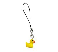 Adorable Yellow Phone Chain, Easy to Install Animal Pendant Keychain, Bag Purse Decoration, Lovely Duck Child Key Ring, フリーサイズ