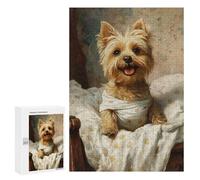 Adorable Yorkshire Terrier in Bed Puzzle 1000 Teile Schwer Puzzle Spielzeug Lernspiel Impossible Herausforderungsspielzeug Für Erwachsene Kinder 300 PCS