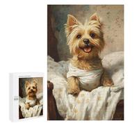 Adorable Yorkshire Terrier in Bed Puzzle 1000 Teile Schwer Puzzle Spielzeug Lernspiel Impossible Herausforderungsspielzeug Für Erwachsene Kinder 1000 PCS