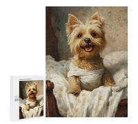 Adorable Yorkshire Terrier in Bed Puzzle 1000 Teile Schwer Puzzle Spielzeug Lernspiel Impossible Herausforderungsspielzeug Für Erwachsene Kinder 500 PCS