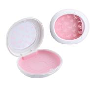 AdorableWhimsy Cute Retainer Case with Silicone Pad, Portable Slim Aligner Case Orthodontic Retainer Box, Denture Storage Container Travel Mouth Guard (Bowknot/Pink)