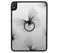 AdorableWhimsy Elegant Butterfly Case for iPad A16 11th Gen 2025 11" / iPad 10th Generation 2022 10.9" Magnetic Case Transparent Hard Back Slim Soft Black TPU Protective Clear Cover