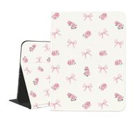 AdorableWhimsy Floral Bowknot Case for iPad 10th Generation 2022 10.9"/ iPad (A16) 11th Gen 2025 11" with Pencil Holder Multi-Angle Viewing Folio Stand Leather Cover Aesthetic Case for Girls Women
