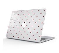 AdorableWhimsy for MacBook Air 13 Inch Case 2021-2018 Release A2337 M1/A2179/A1932 Red Love Heart Cute Girly Design Crystal Clear Hard Shell Case Laptop Protective Cover for MacBook Air 13.3 Inch