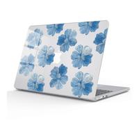 AdorableWhimsy for MacBook Air 13 Inch Case 2025-2022 Release A3240 M4/A3113 M3/A2681 M2 Blue Blossom Flower Floral Design Crystal Clear Hard Shell Case Laptop Protective Cover for MacBook Air 13.6"